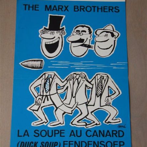 'Duck Soup' (The Marx Brothers) (reissue) Belgian affichette